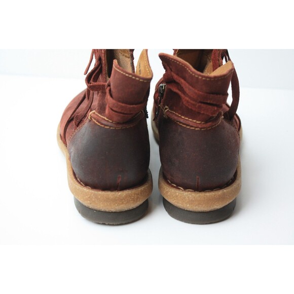 Born Tarkiln Boots Women’s Size 10 Red Suede Leather Ankle Booties - Picture 4 of 11